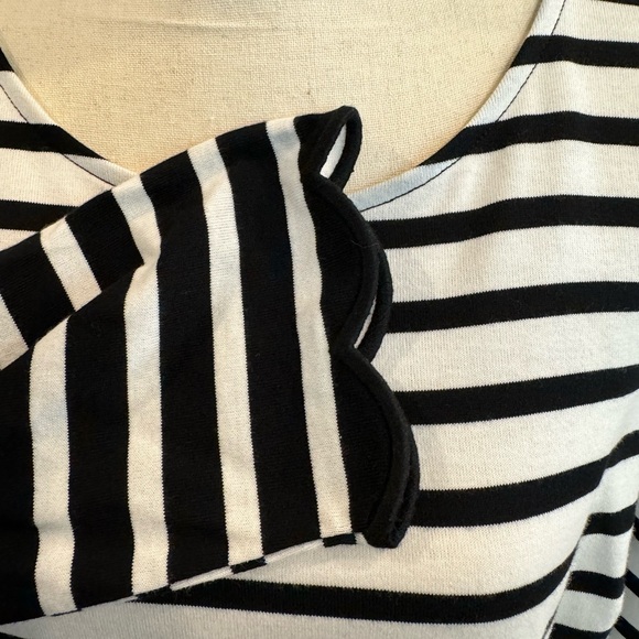 NWT Kate Spade Sailing Stripe Scallop Dress Size L - Picture 4 of 12